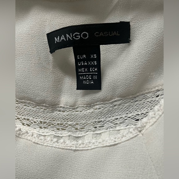 Mango Cream Pleated Women's Blouse - Picture 4 of 5